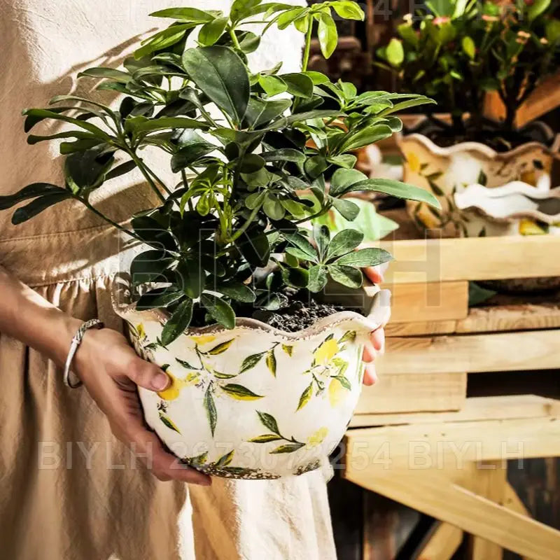 Ma boutique Cache pot avec motif en céramique