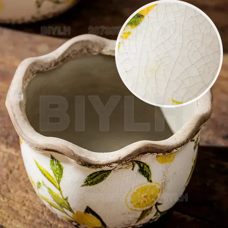 Ma boutique Cache pot avec motif en céramique