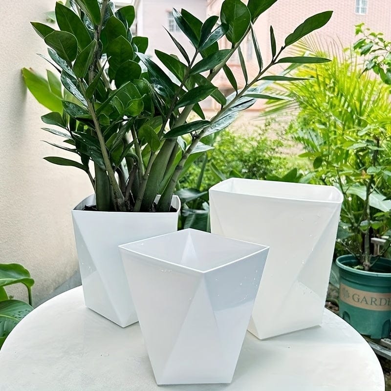 Ma boutique cache-pot blanc plastique