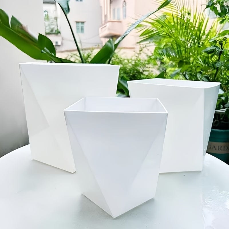 Ma boutique cache-pot blanc plastique