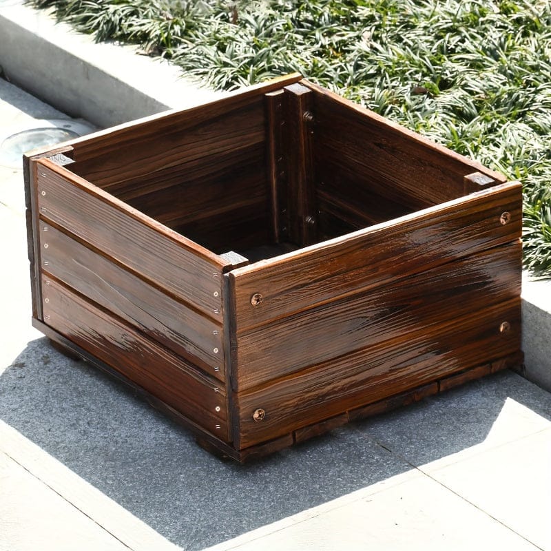 Ma boutique cache-pot bois carré