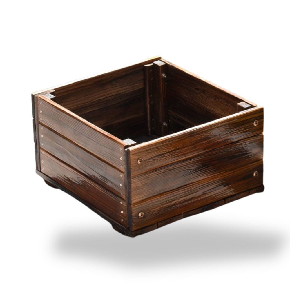 Ma boutique cache-pot bois carré