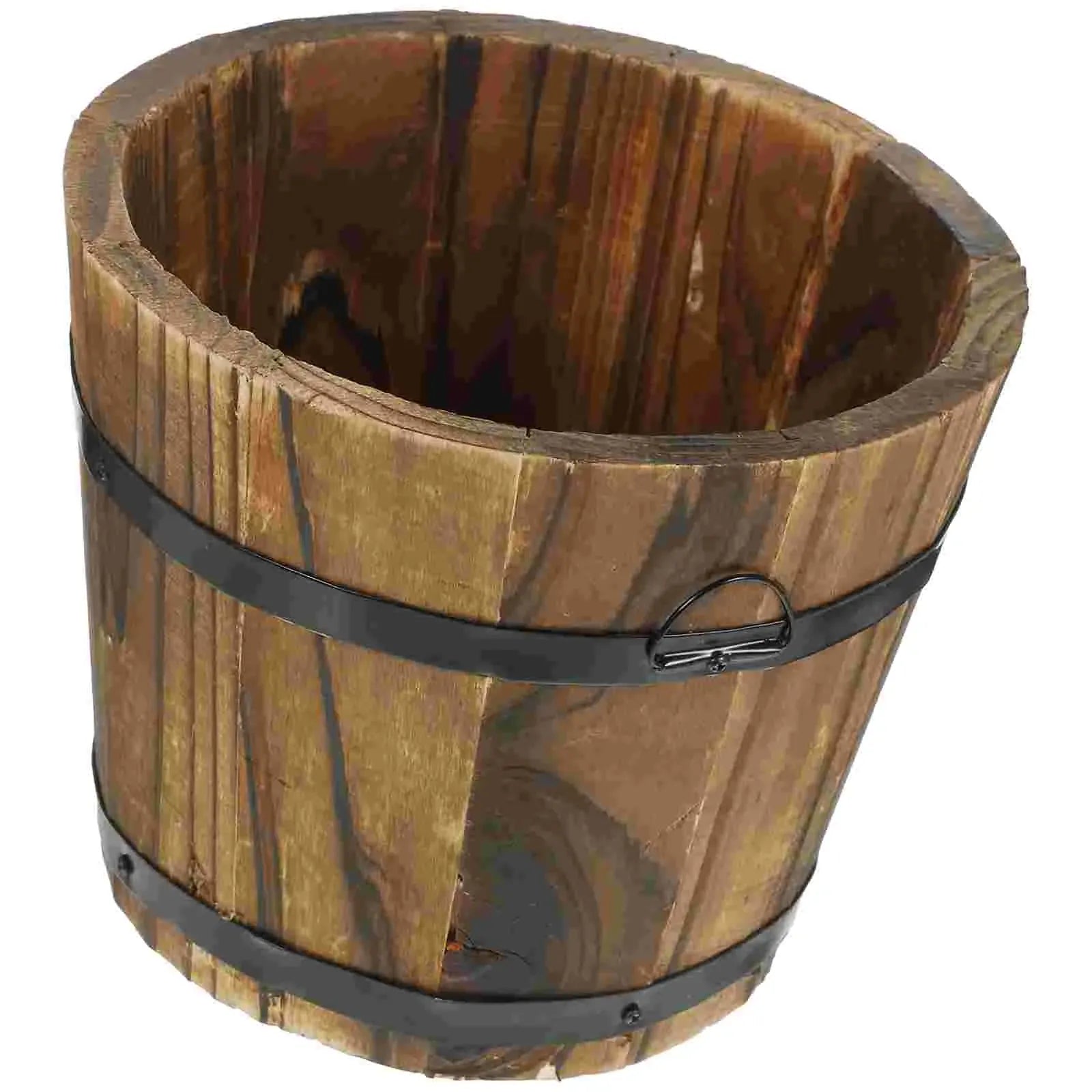 Ma boutique 15x15x12cm cache pot bois naturel