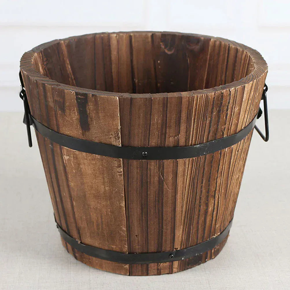 Ma boutique 15x15x12cm cache pot bois naturel