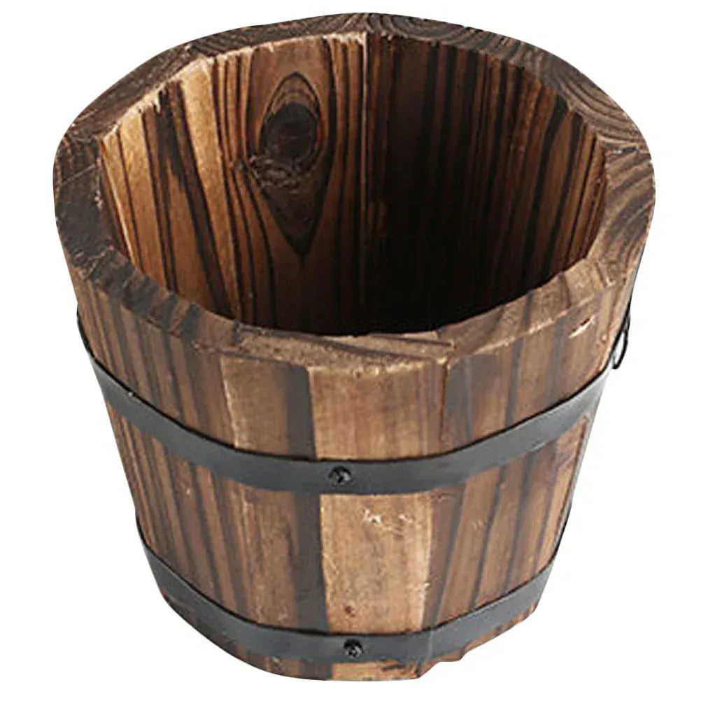 Ma boutique 15x15x12cm cache pot bois naturel