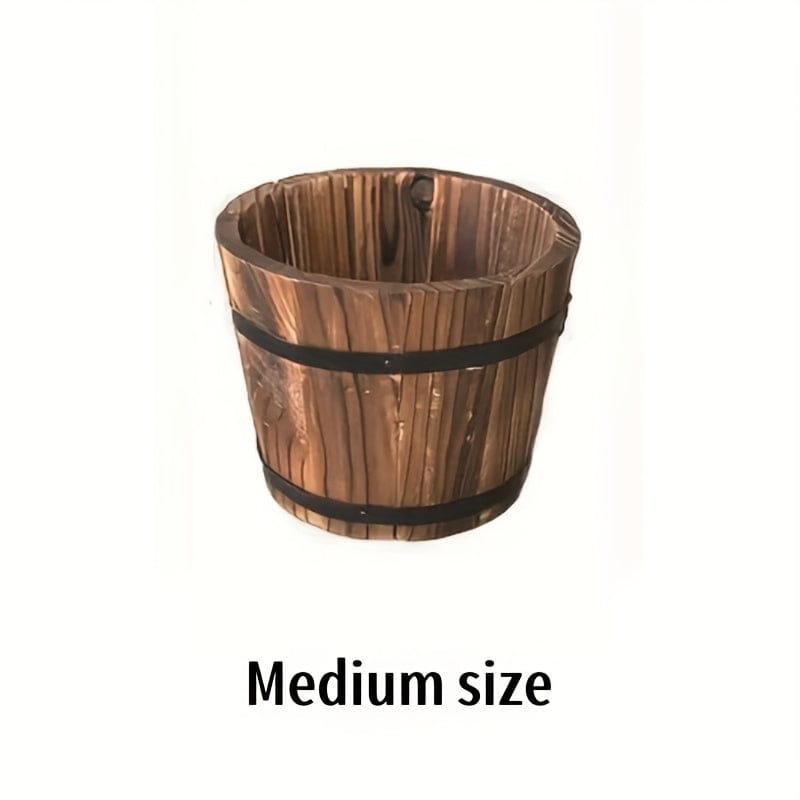 Ma boutique H12cm | D15cm Cache pot bois rond