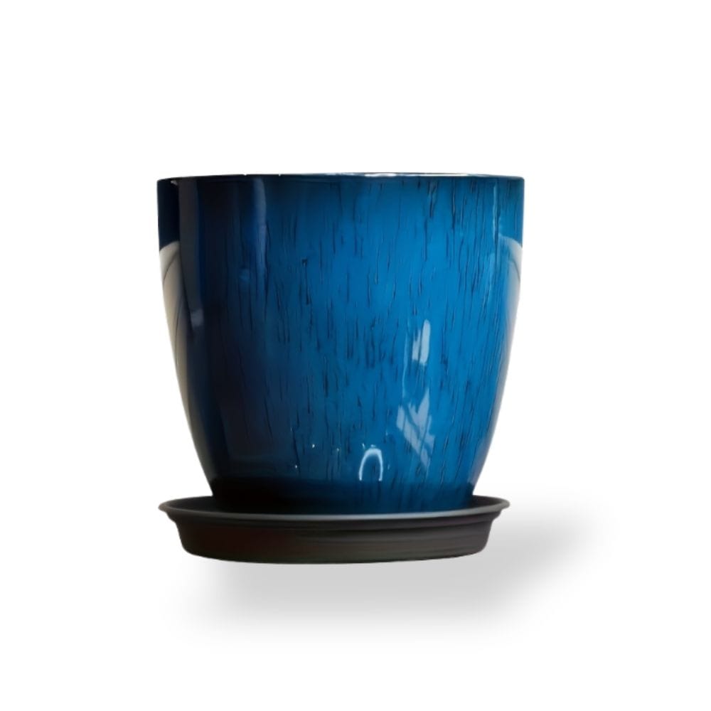 Ma boutique Bleu cache-pot boule bleu ceramique