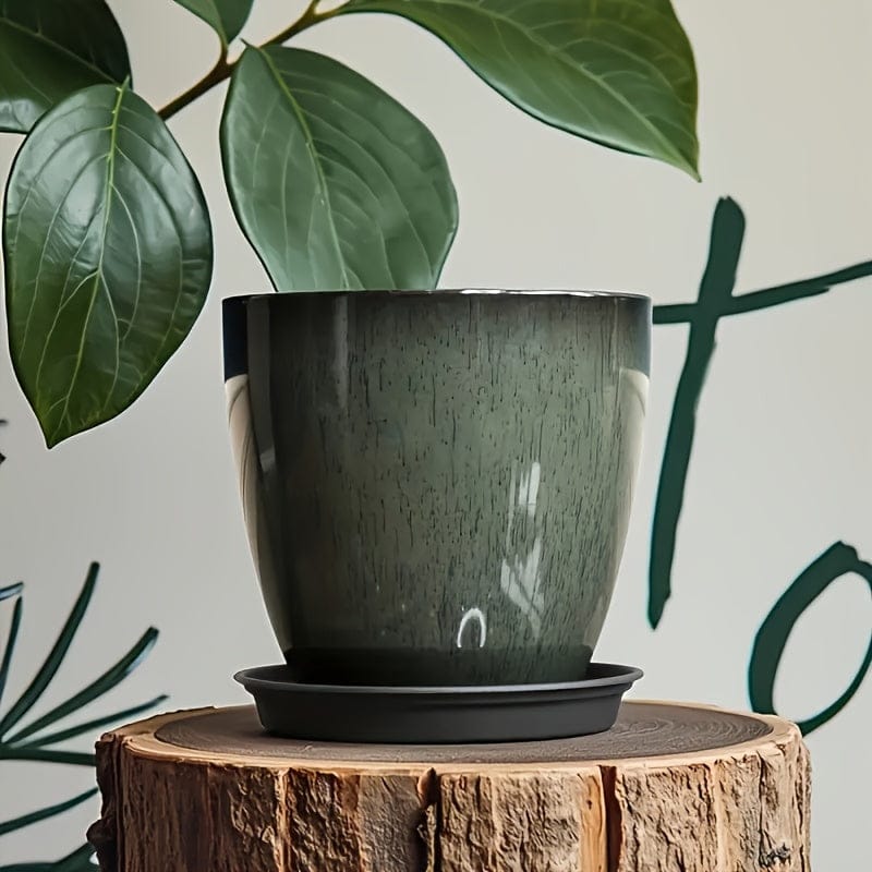 Ma boutique Vert cache-pot boule bleu ceramique