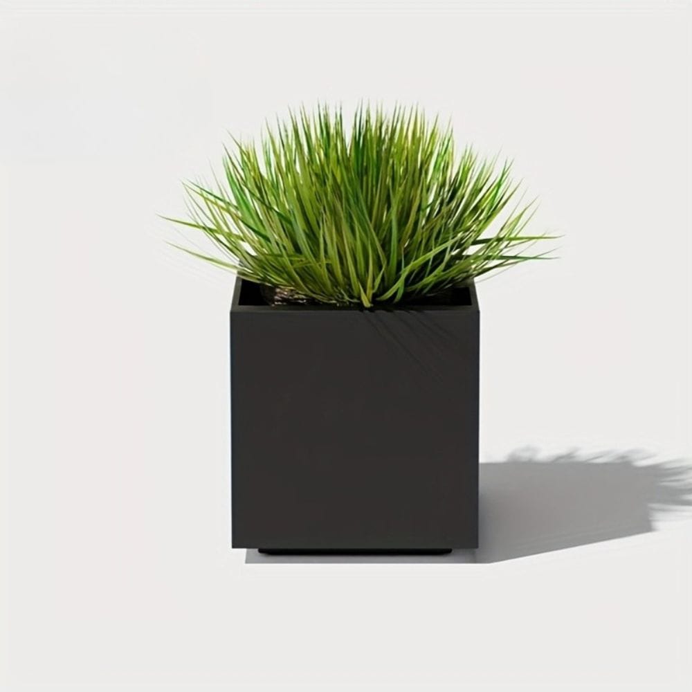 Ma boutique Noir Cache pot carré plastique