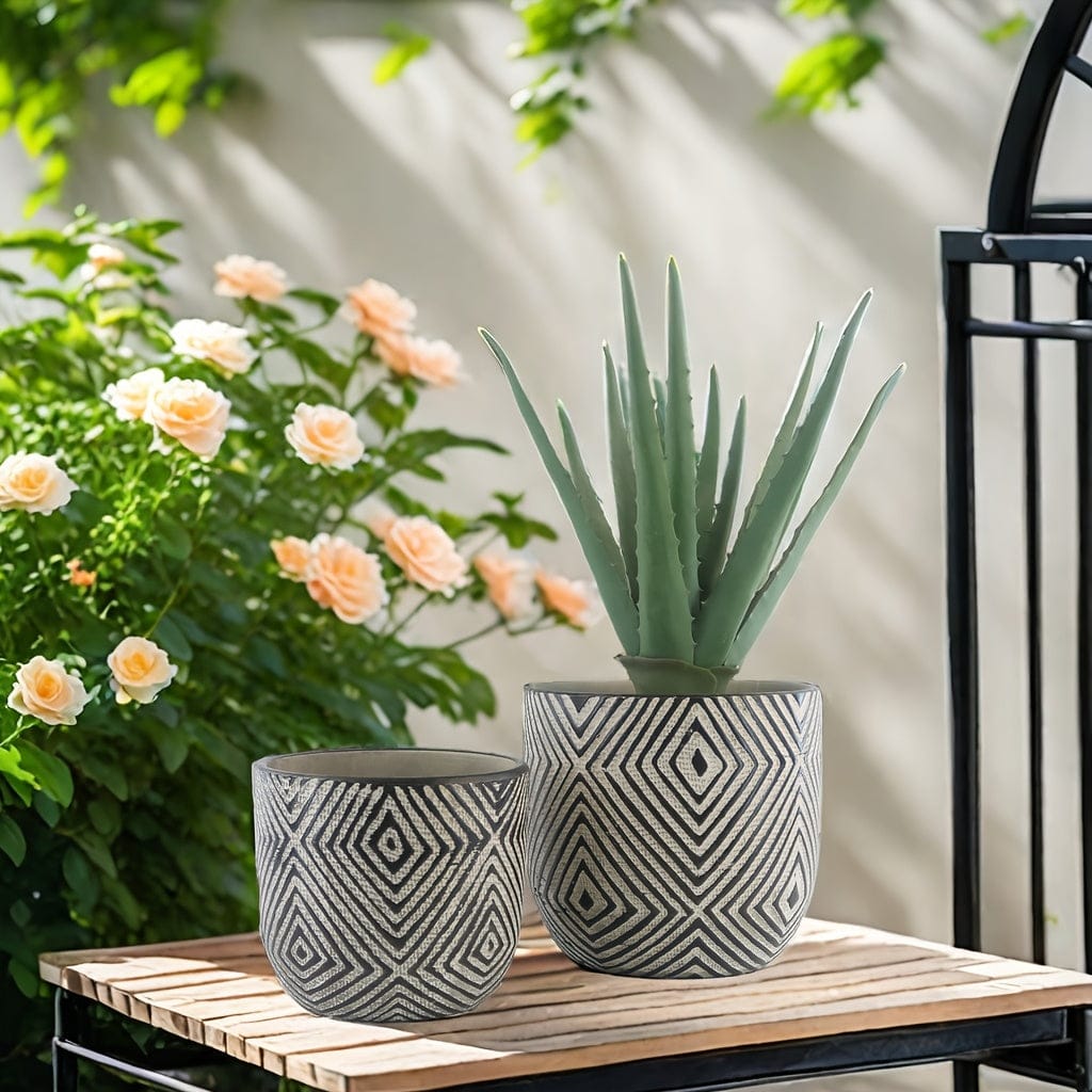 Ma boutique Cache pot céramique géométrie