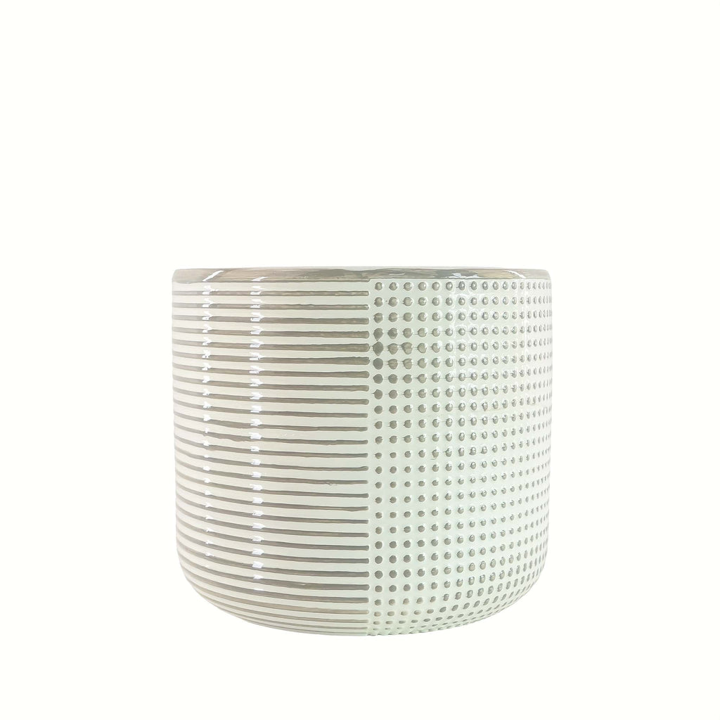 Ma boutique Gris cache pot céramique moderne