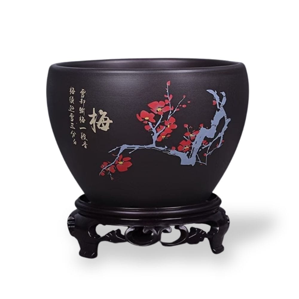 Ma boutique cache pot ceramique noir style japonais