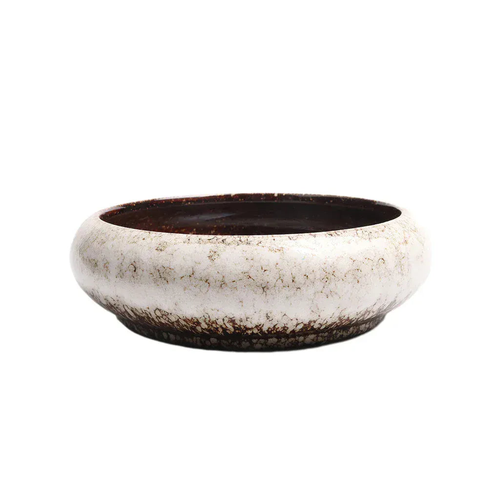 Ma boutique Blanc Cache pot céramique plat