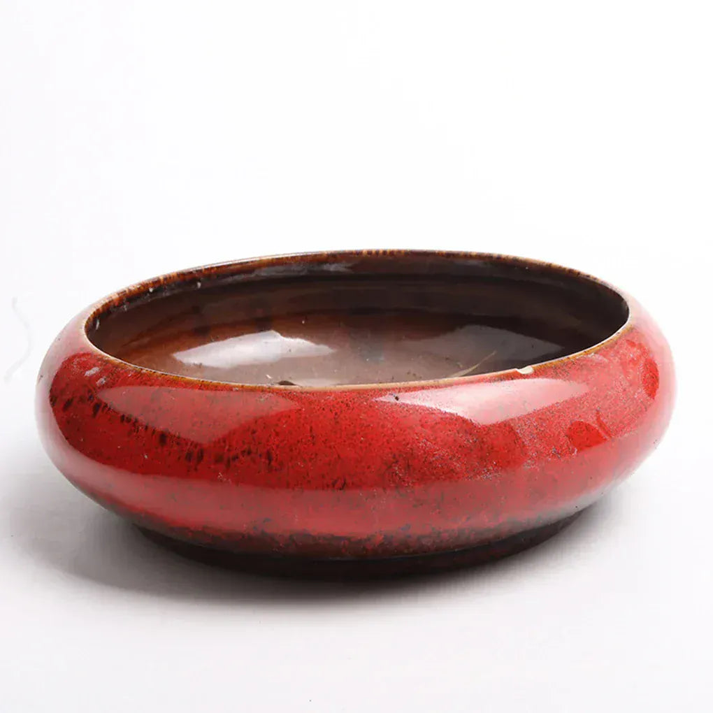Ma boutique Rouge Cache pot céramique plat