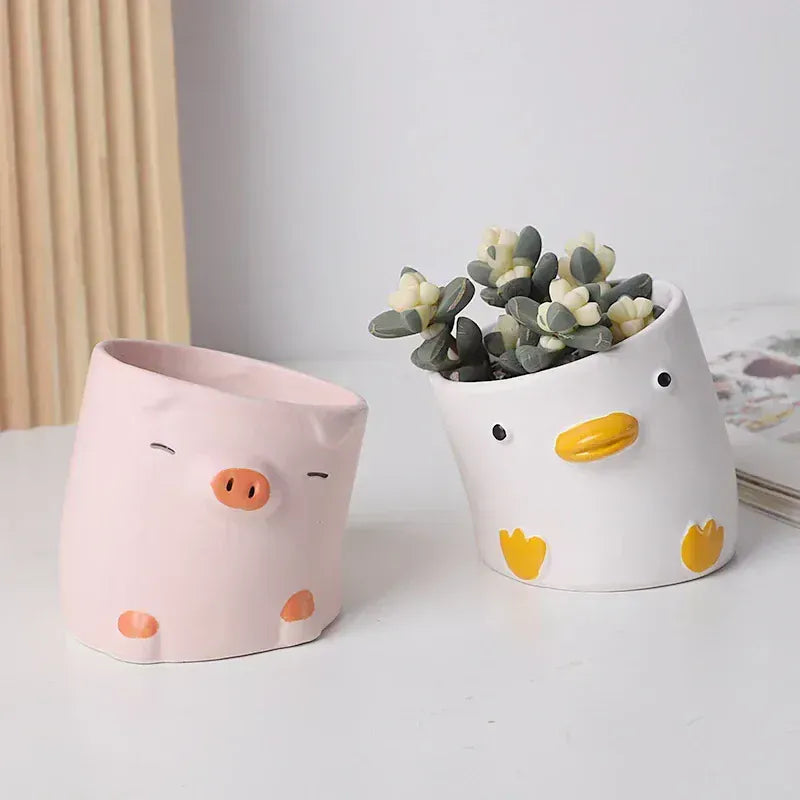 Ma boutique cache pot céramique rigolo