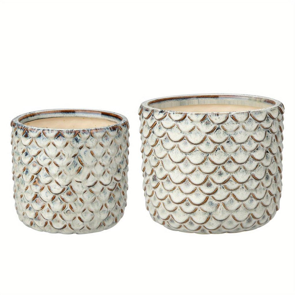Ma boutique Les Deux cache pot céramique style ecaille