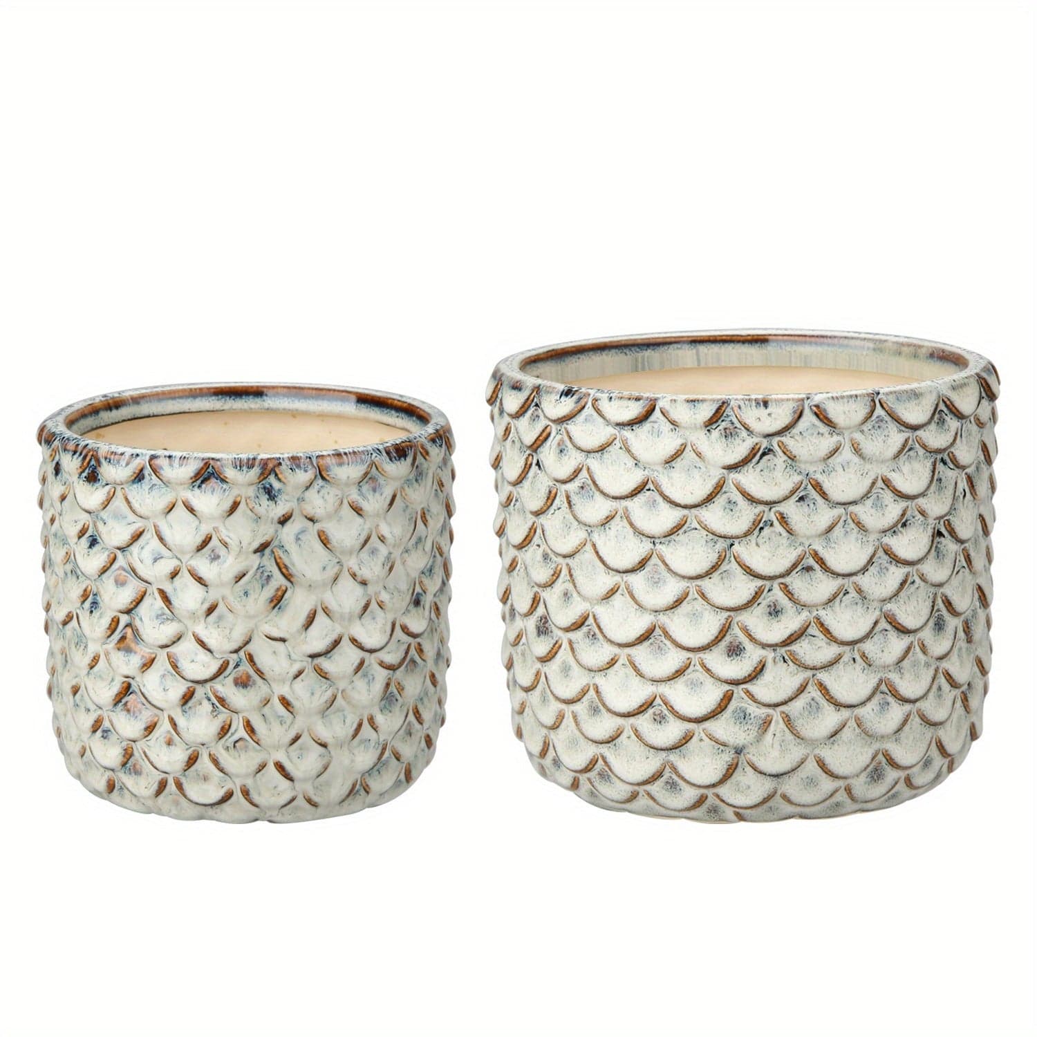 Ma boutique Les Deux cache pot céramique style ecaille