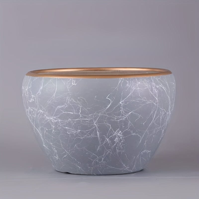 Ma boutique Gris Cache pot céramique style marbre