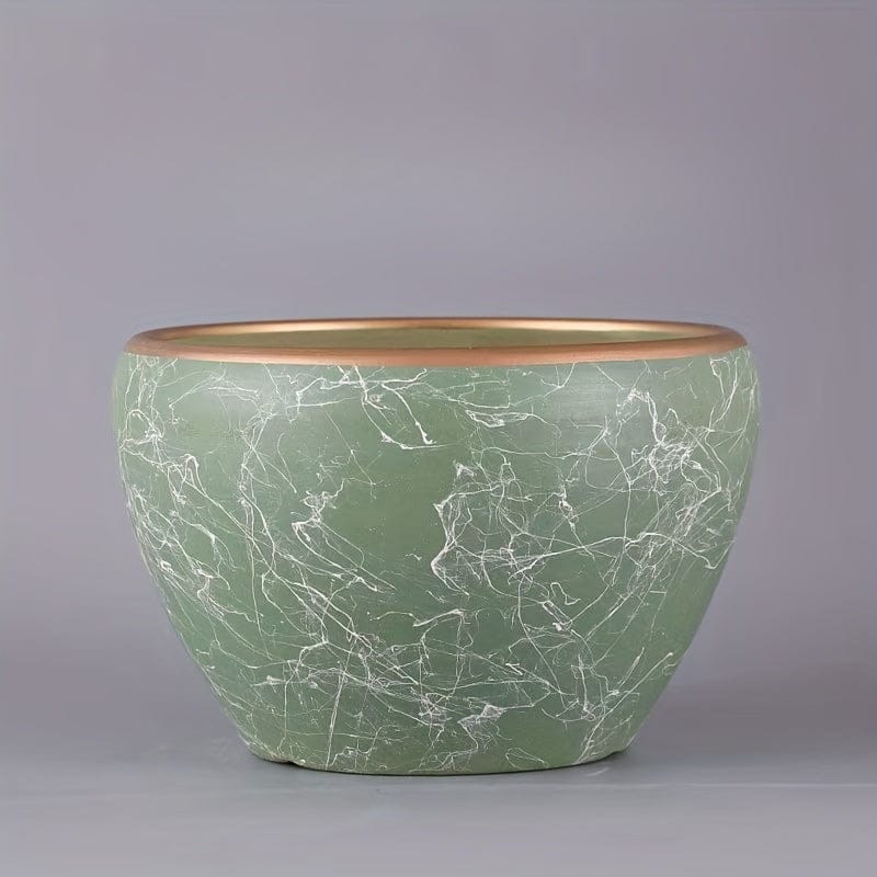 Ma boutique Vert Cache pot céramique style marbre