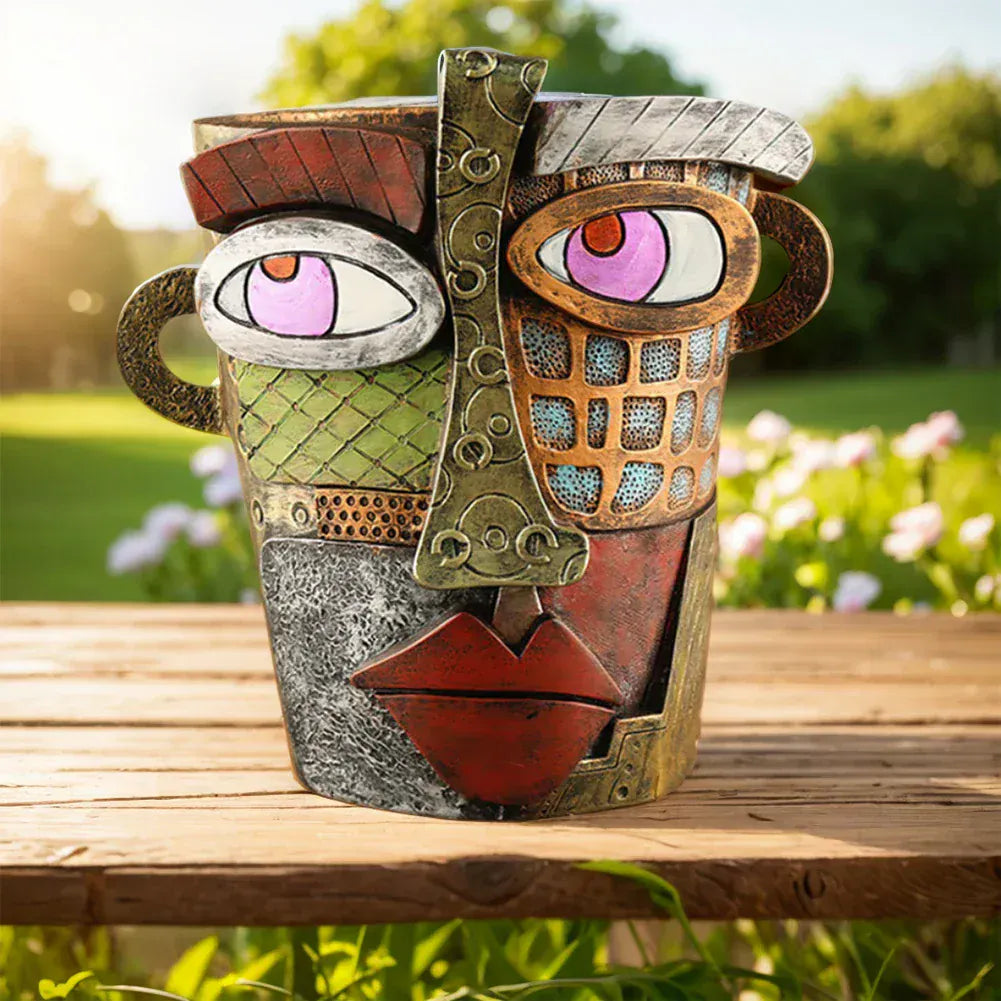 Ma boutique Cache pot céramique visage
