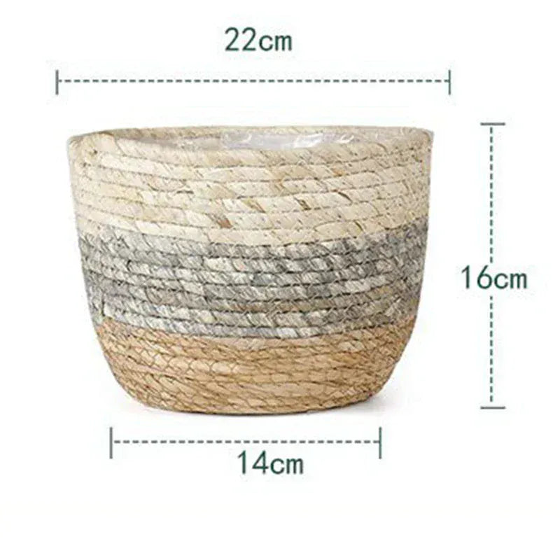 Ma boutique M cache pot de fleur en osier