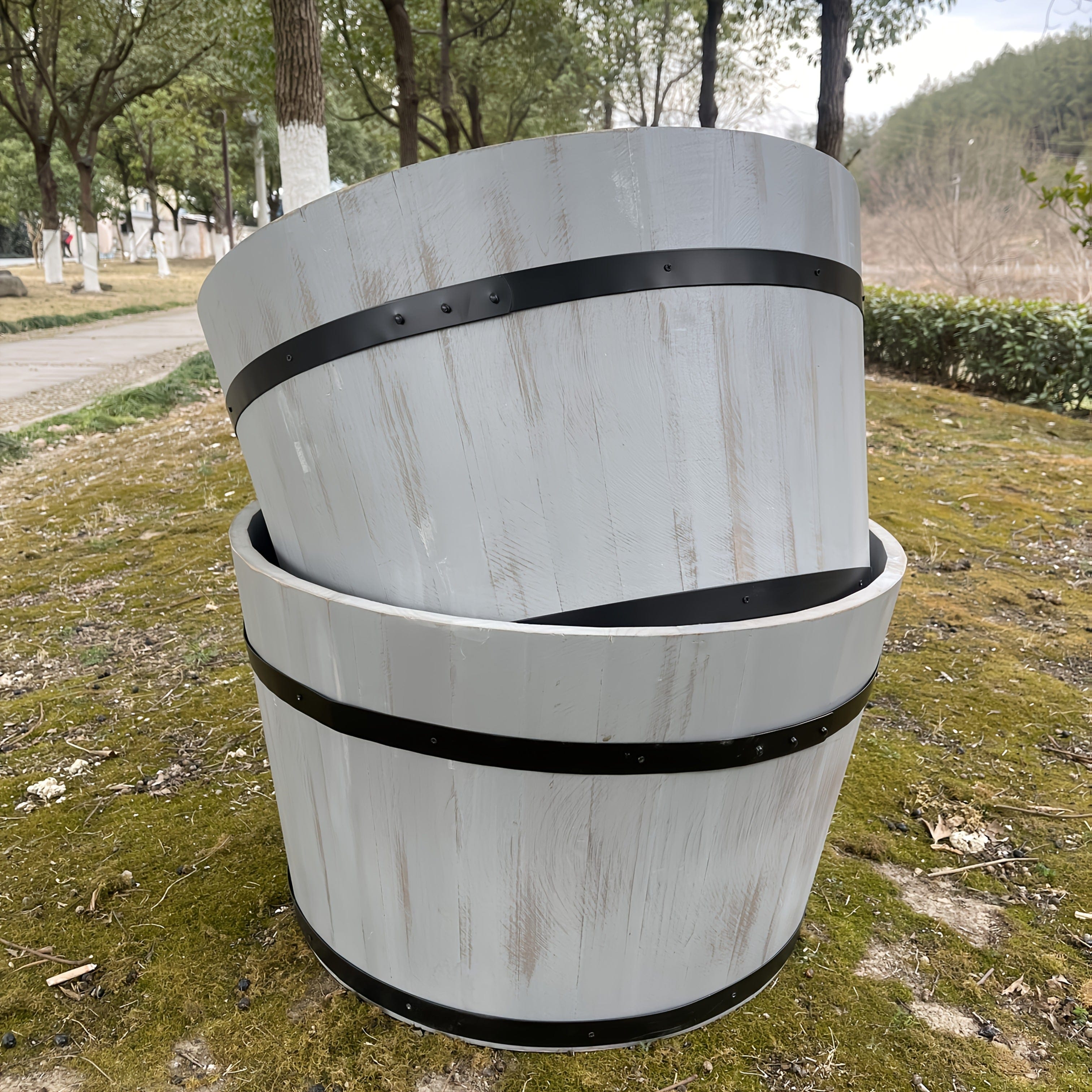 Ma boutique Solid Wood cache-pot en bois 60cm