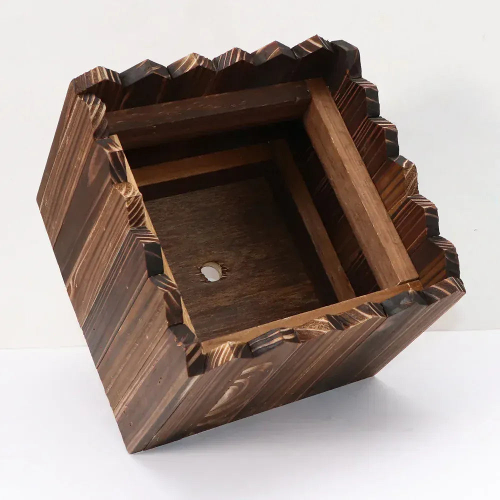 Ma boutique cache pot en bois vintage