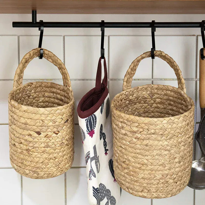 Ma boutique Cache pot en osier à accrocher