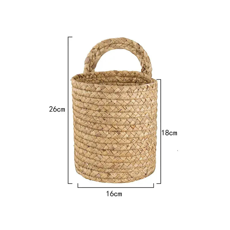 Ma boutique Naturel L Cache pot en osier à accrocher