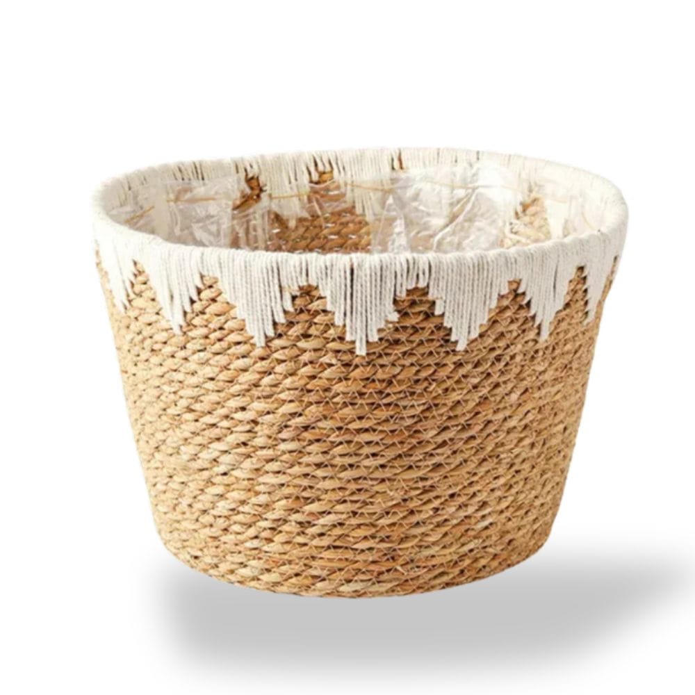 Ma boutique Cache pot en osier blanc