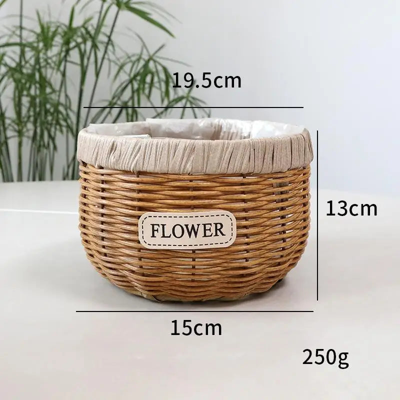 Ma boutique Naturel cache pot en osier créatif