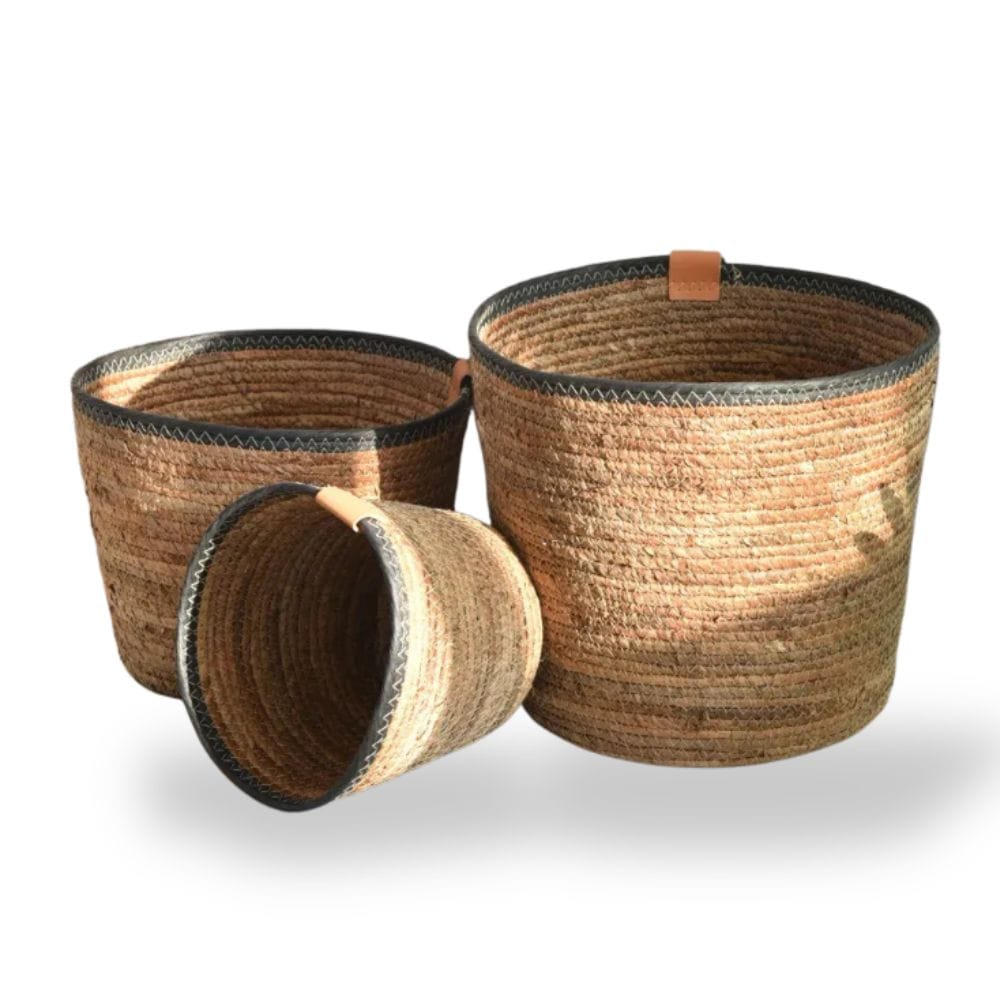 Ma boutique cache pot en osier style ancien