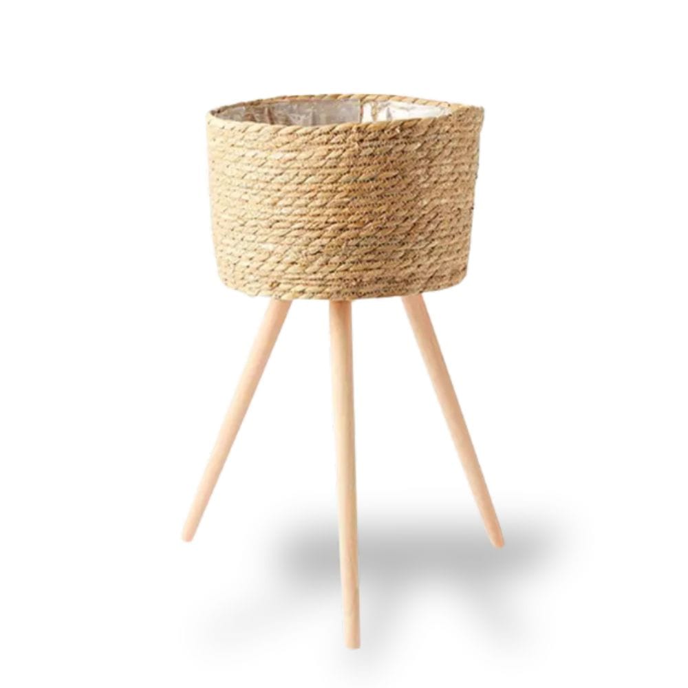 Ma boutique cache pot en osier sur pied