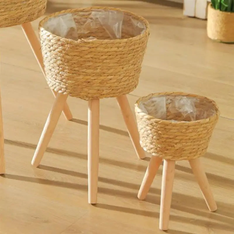 Ma boutique cache pot en osier sur pied