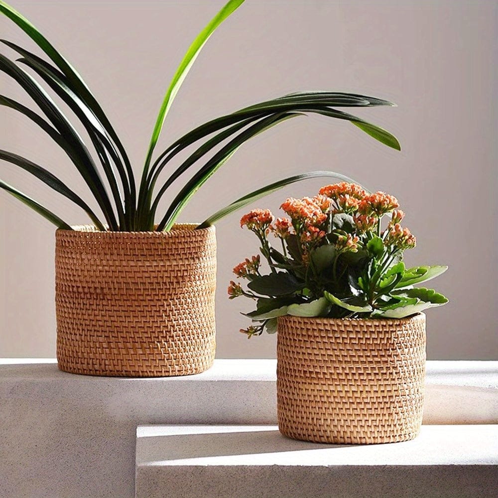 Ma boutique cache pot en rotin