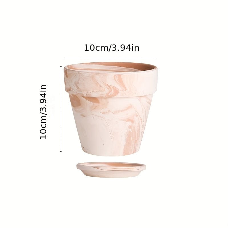 Ma boutique 10cm Cache pot en terre cuite peinte