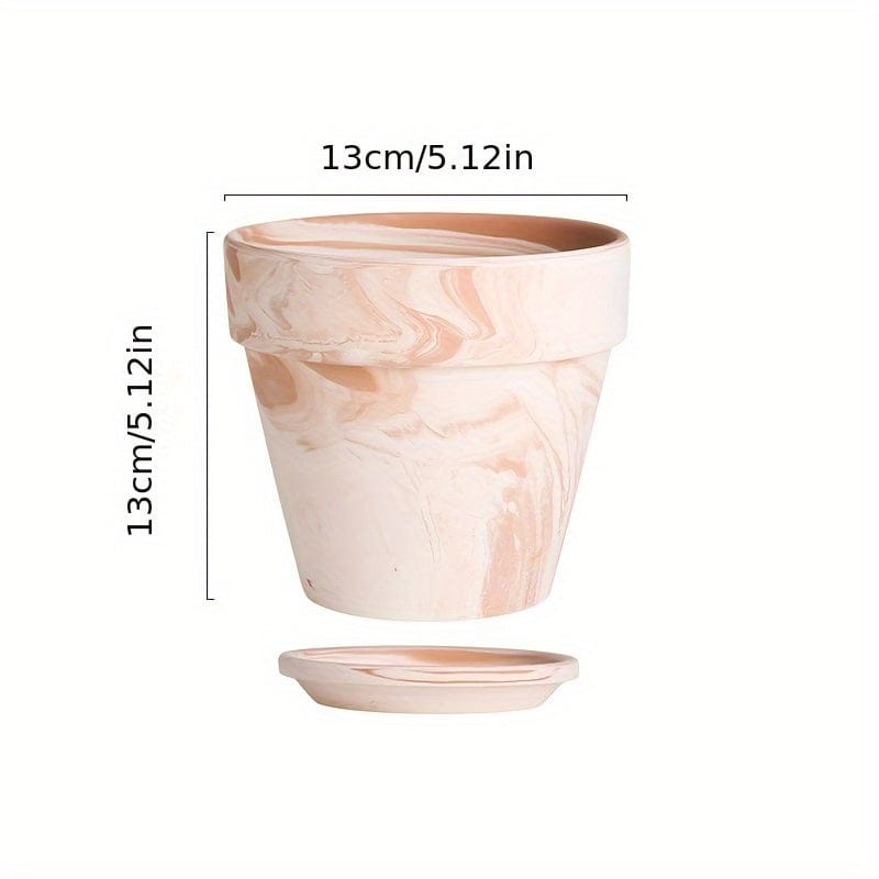 Ma boutique 13cm Cache pot en terre cuite peinte