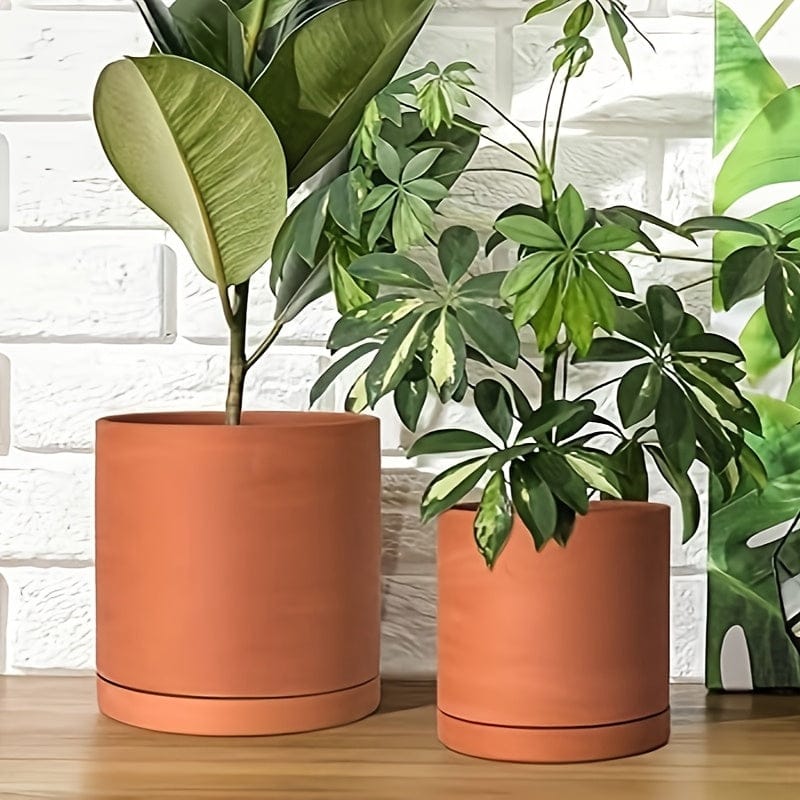 Ma boutique cache pot en terre cuite rond