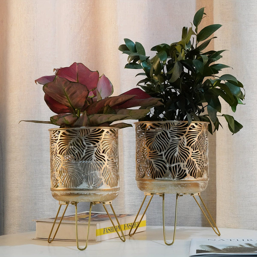 Ma boutique Les 2 / 2 cache-pot metal sur pied