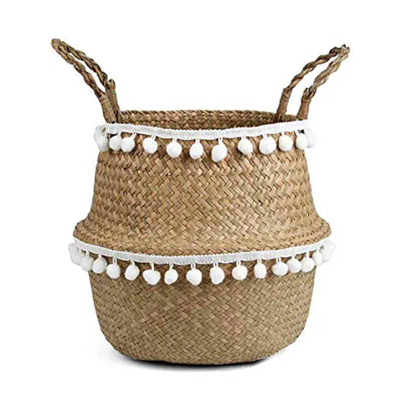 Ma boutique 22cmX20cm cache pot mi haut en osier tresse