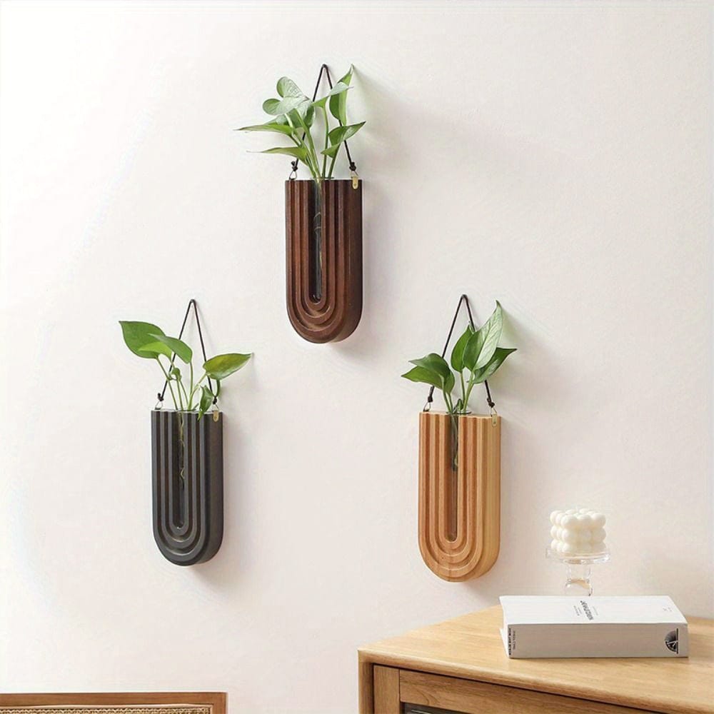 Ma boutique cache pot mural bois