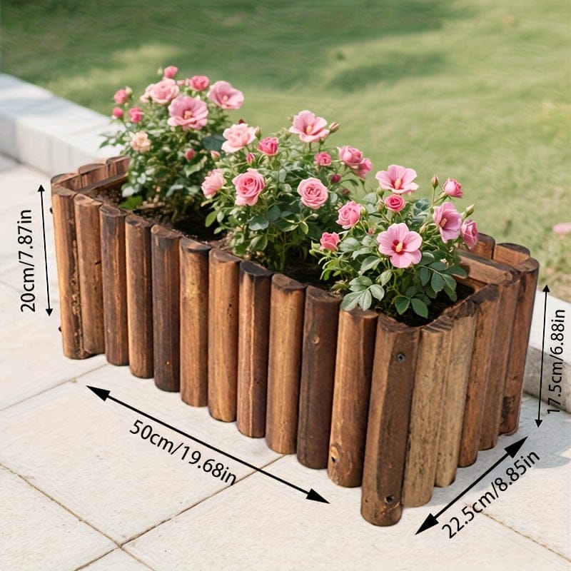 Ma boutique cache-pot rectangulaire bois