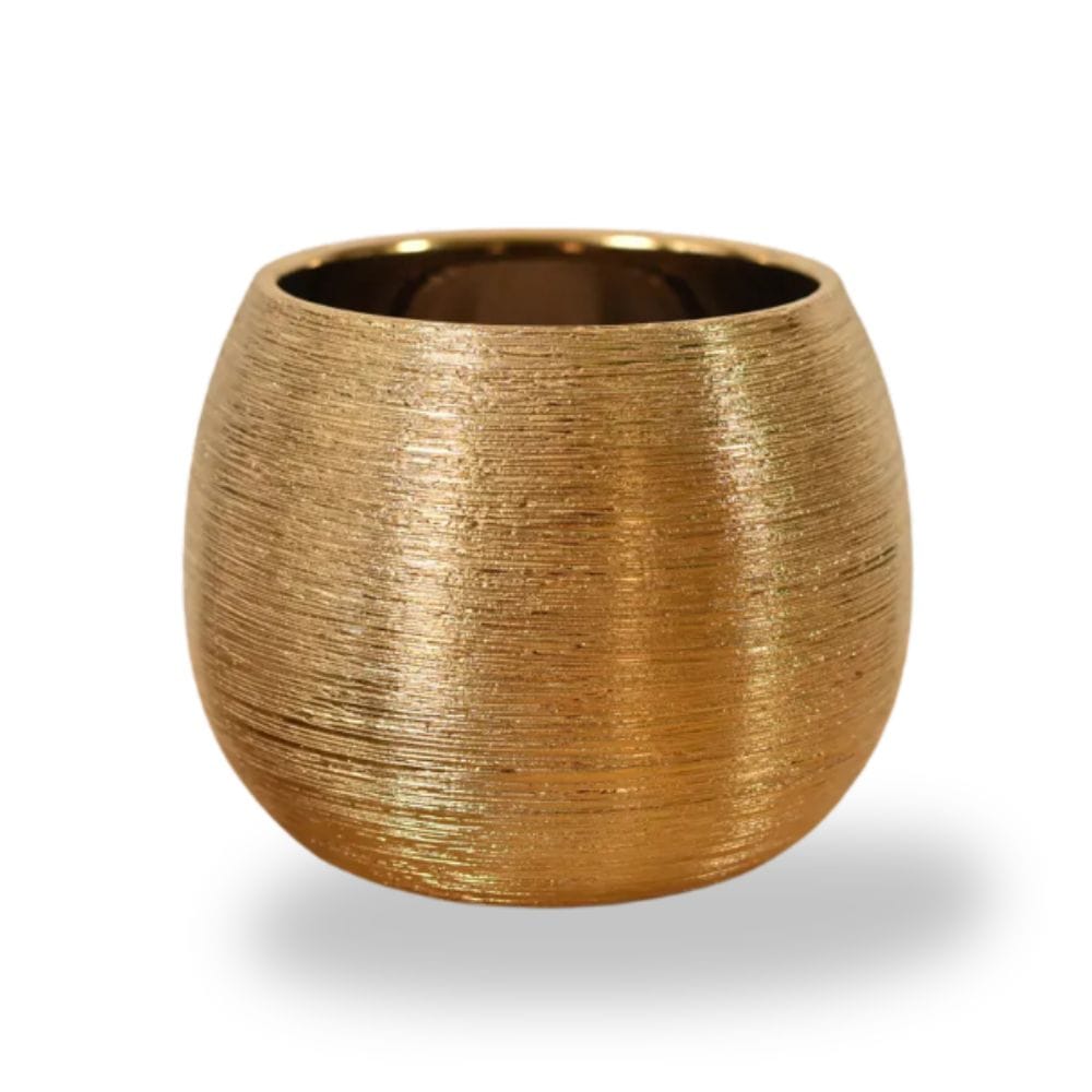 Ma boutique cache pot rond doré