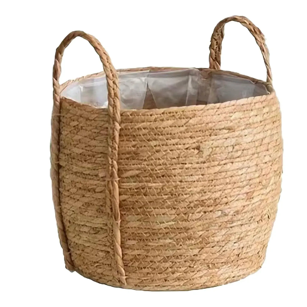 Ma boutique cache pot rond osier avec anses