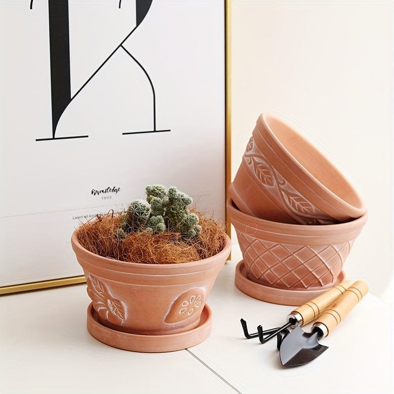 Ma boutique cache pot sculpture en terre cuite