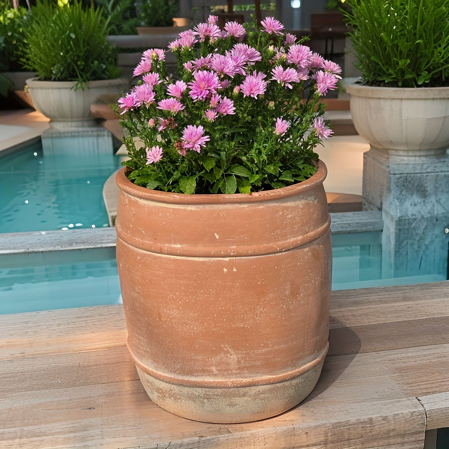 Ma boutique Cache pot style ancien terre cuite