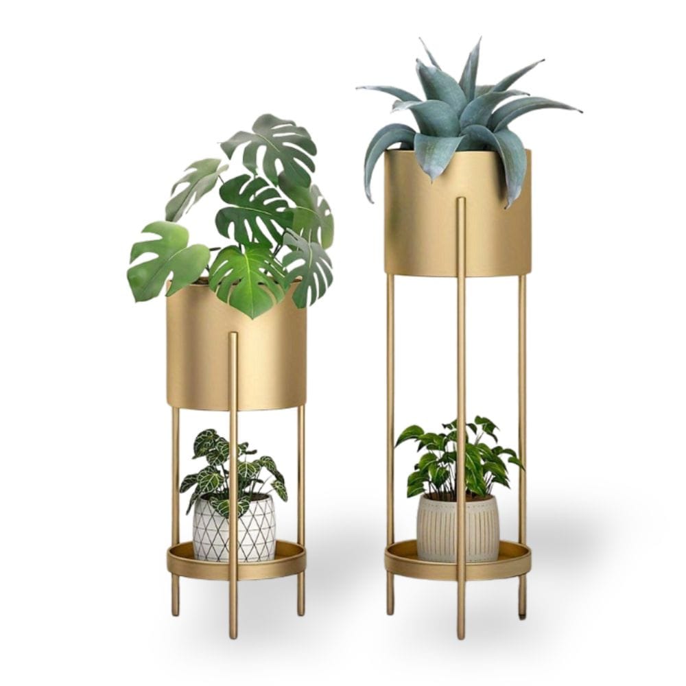 Ma boutique cache-pot sur pied doré