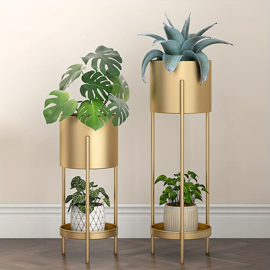 Ma boutique cache-pot sur pied doré