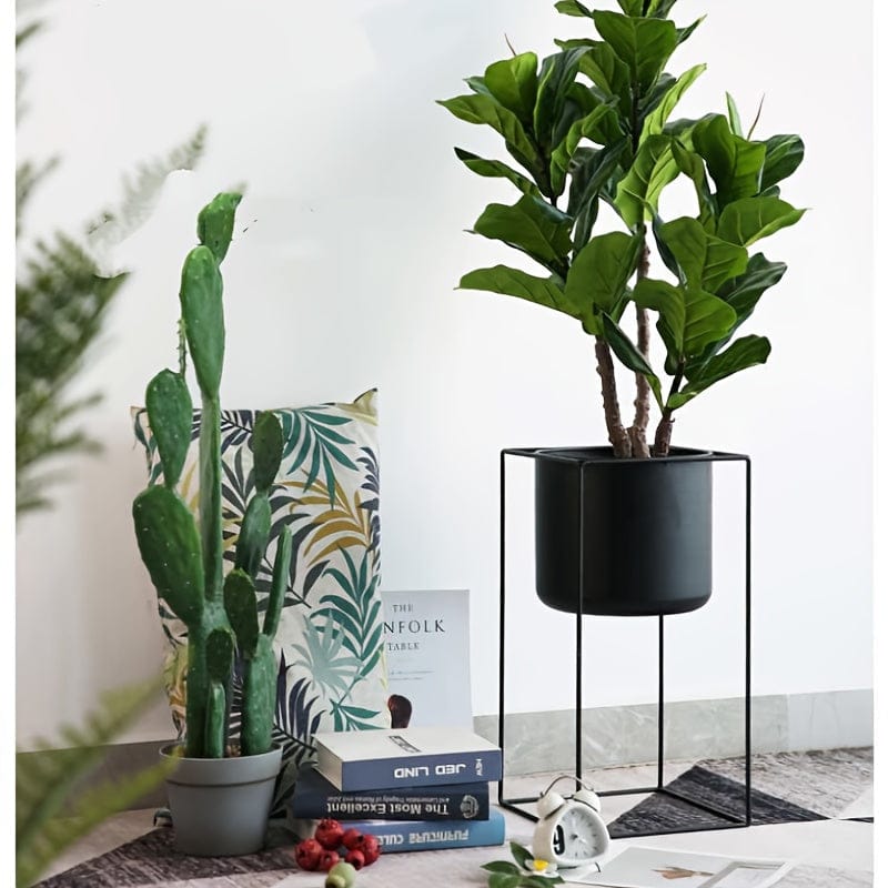 Ma boutique cache-pot sur pied noir