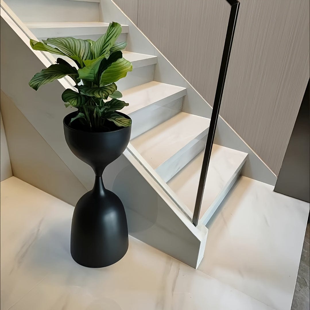 Ma boutique cache-pot sur pied noir design